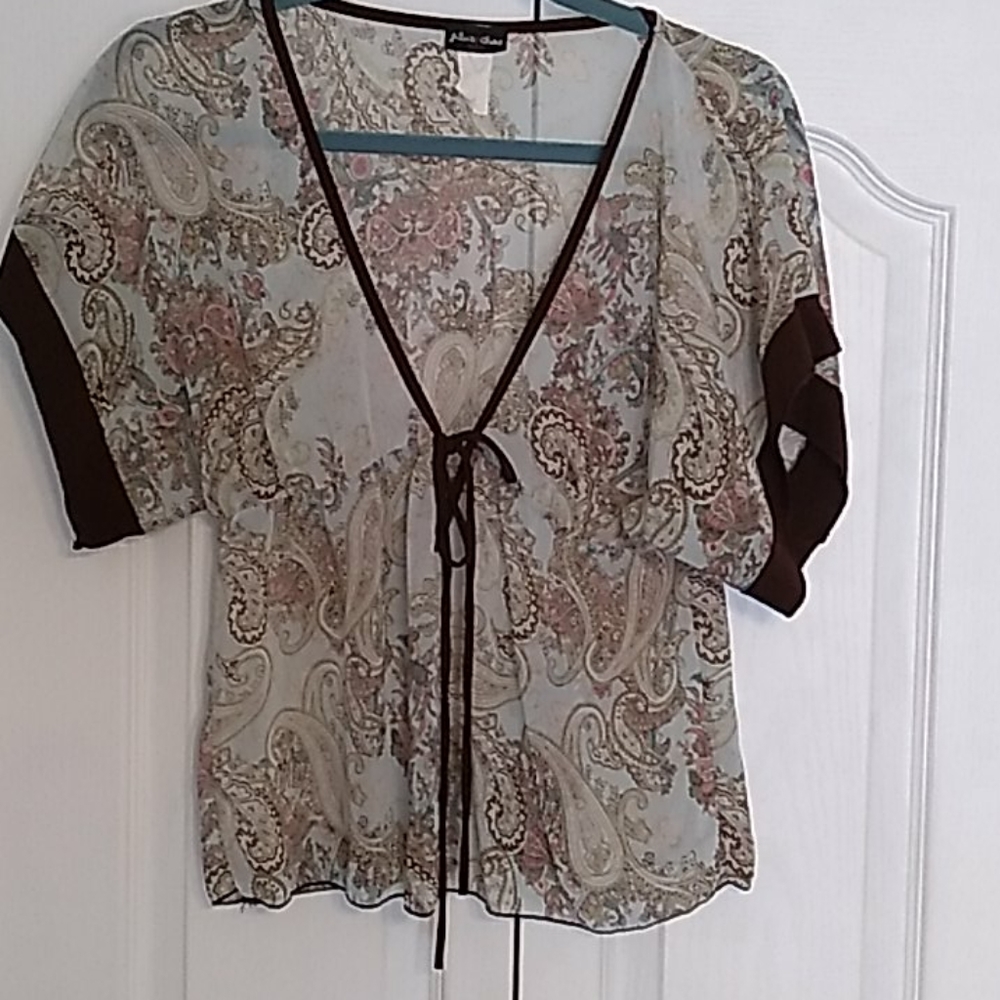 Sheer paisley top